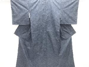 未使用品　仕立て上がり　抽象模様織り出し本場泥大島紬着物(5マルキ)